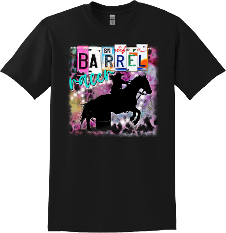 License Plate Barrel Racing Shirt