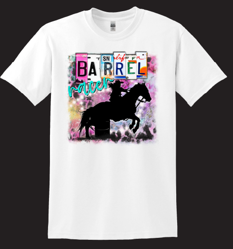 License Plate Barrel Racing Shirt