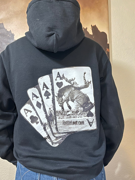 Bronc Rider Card hoodie